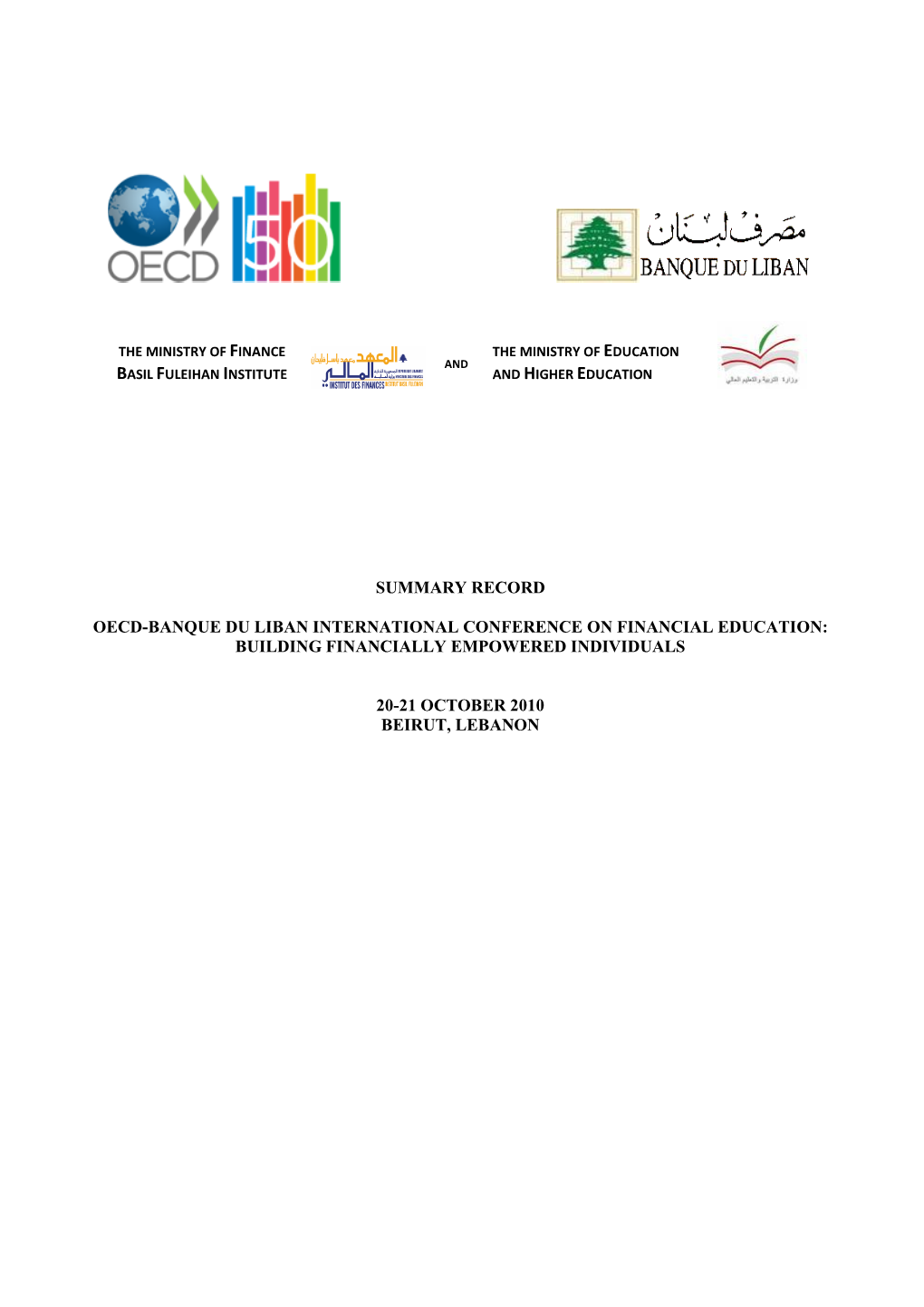 Summary Record Oecd-Banque Du Liban