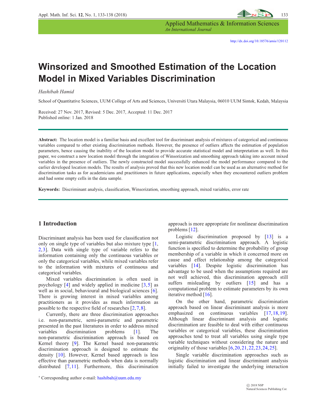 Winsorized and Smoothed Estimation of the Location Model in Mixed Variables Discrimination