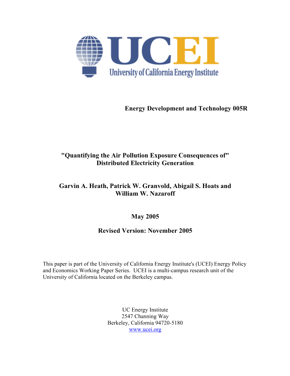 Quantifying the Air Pollution Exposure Consequences Of