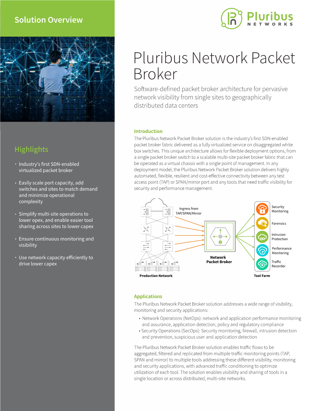 Pluribus Network Packet Broker