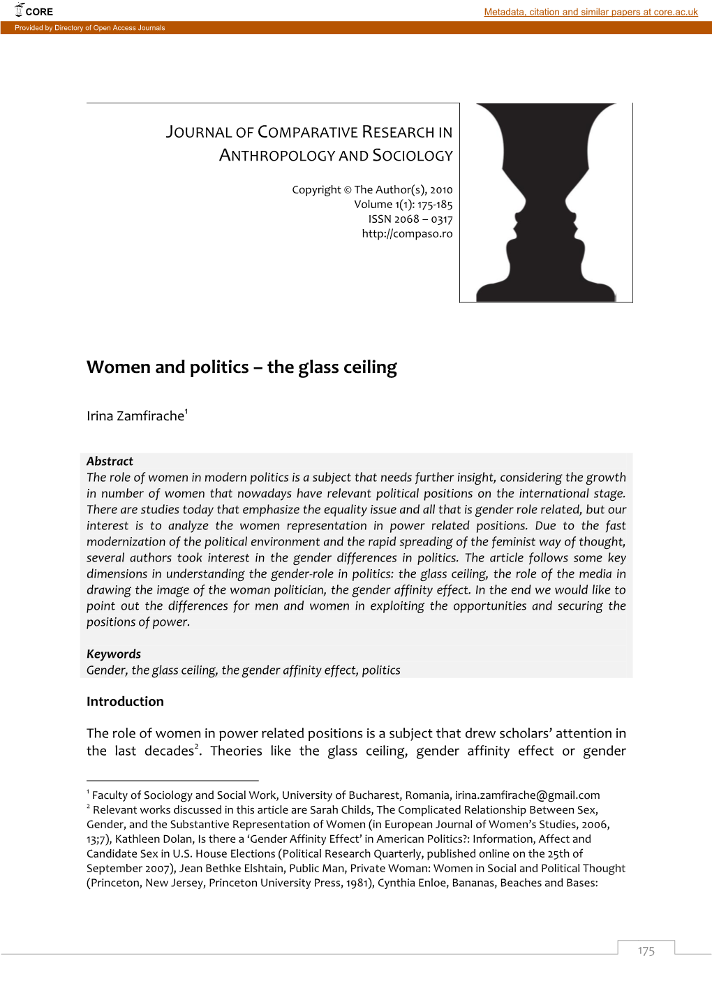 Women and Politics – the Glass Ceiling