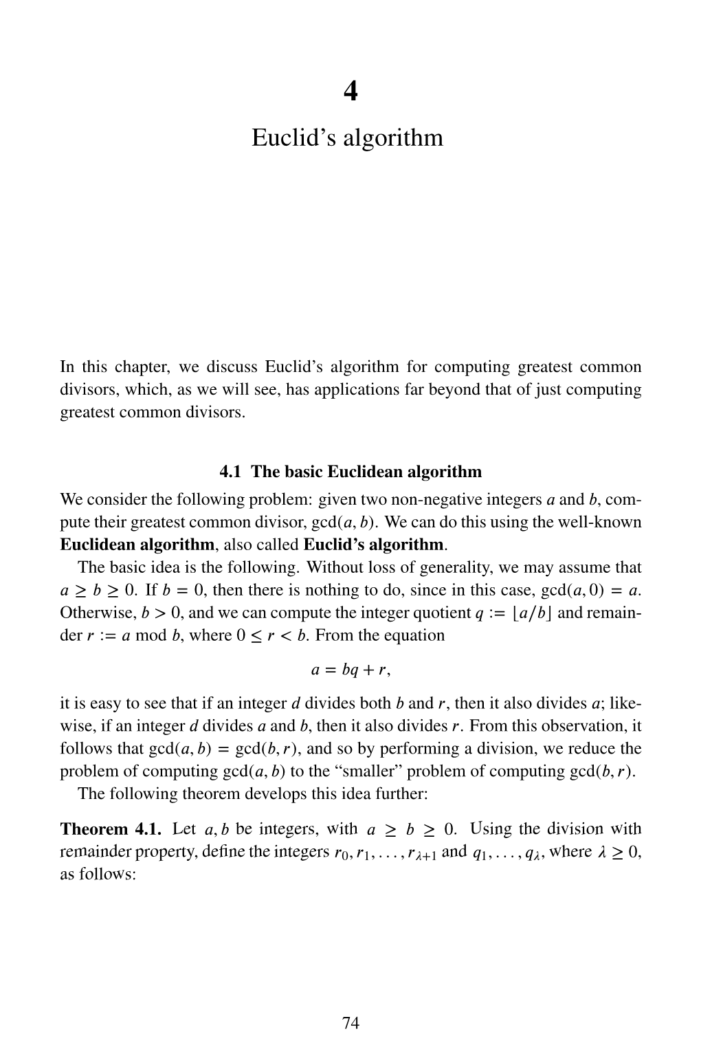 Euclid's Algorithm