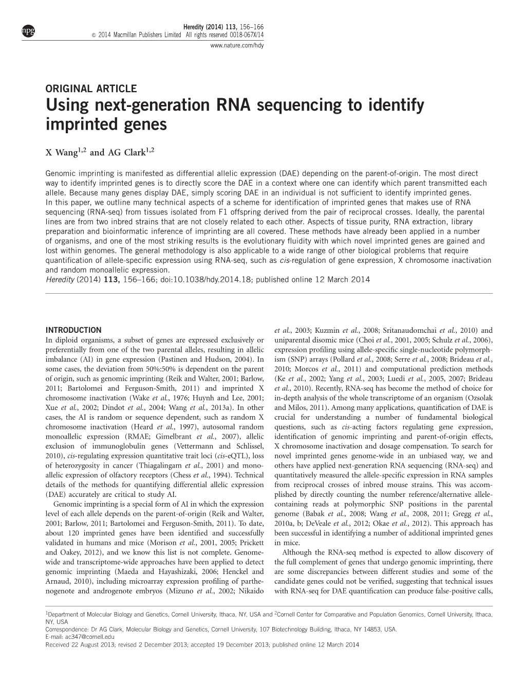 Using Next-Generation RNA Sequencing to Identify Imprinted Genes