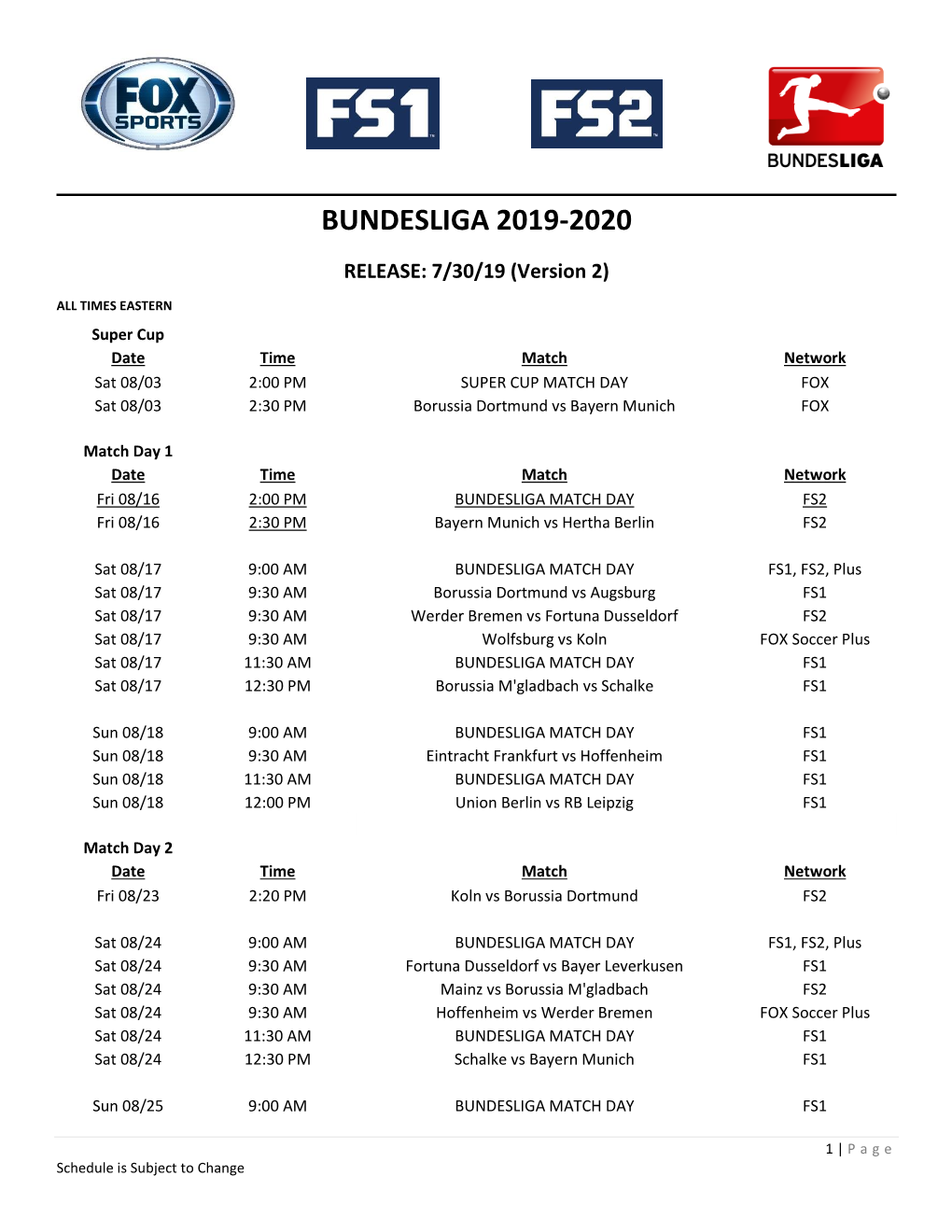 Bundesliga 2019-2020