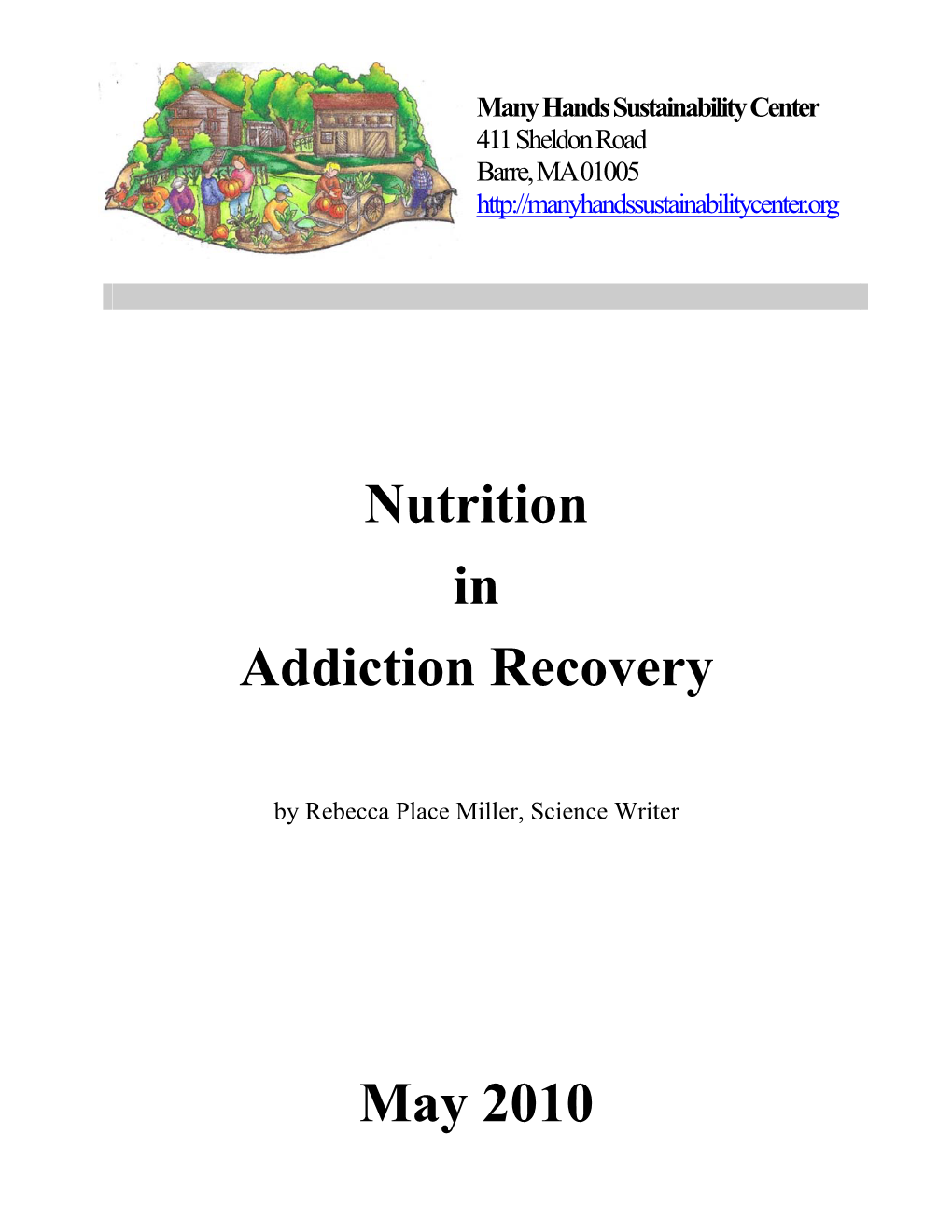 Nutrition in Addiction Recovery