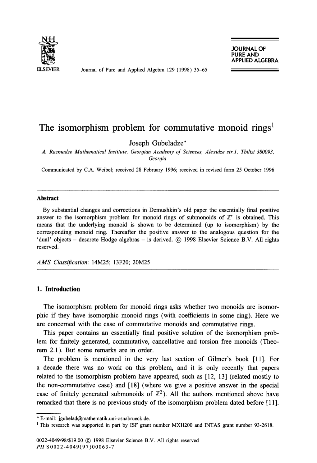 The Isomorphism Problem for Commutative Monoid Rings'