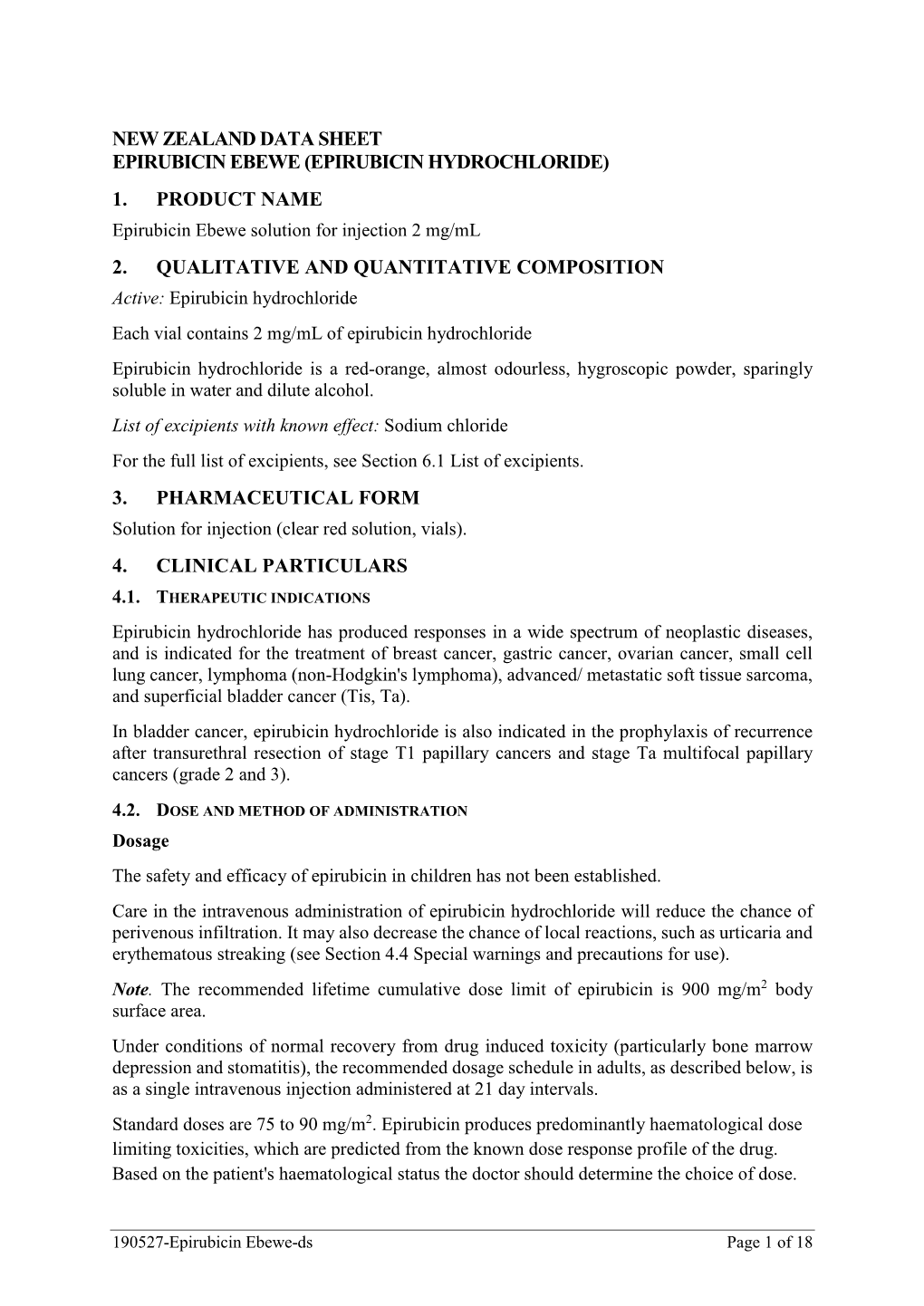 Epirubicin Ebewe Solution for Injection 2 Mg/Ml 2