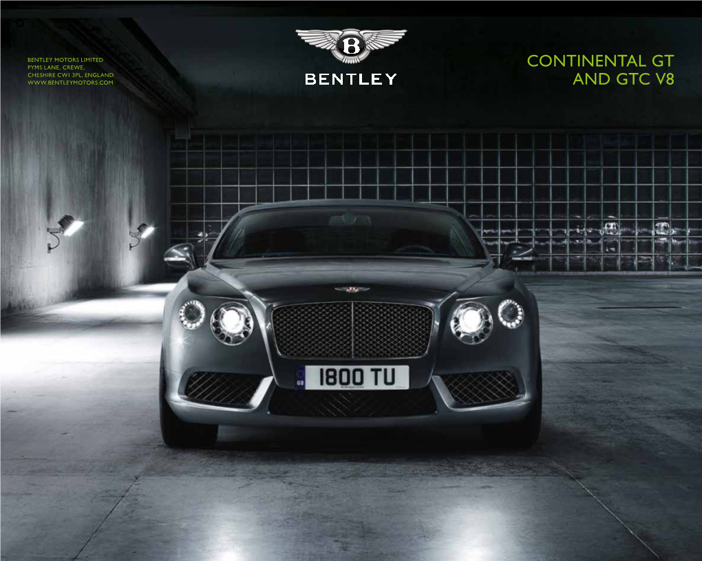 Continental Gt and Gtc V8