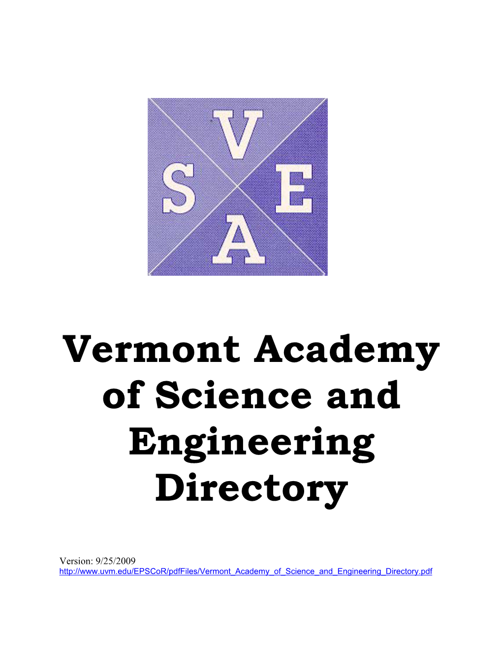 Vermont Academy of Science and Engineering Directory