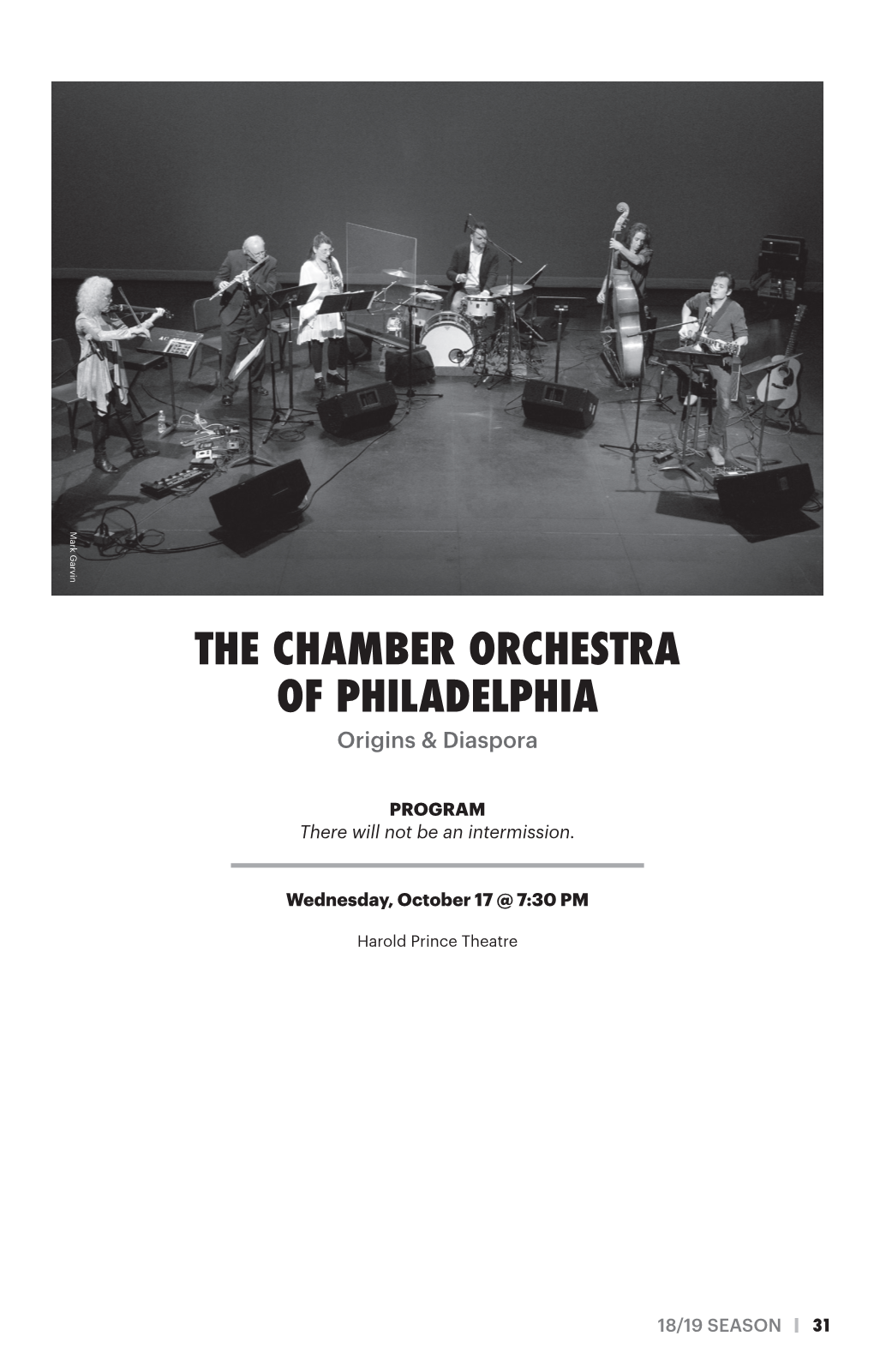 THE CHAMBER ORCHESTRA of PHILADELPHIA Origins & Diaspora