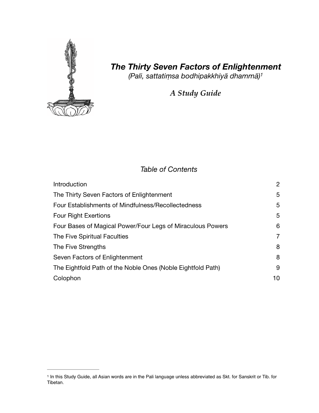 Thirty Seven Factors of Enlightenment-Study Guide-LMW Apr 2-Mar 22-2019-March 3-2019-Feb 20-2019