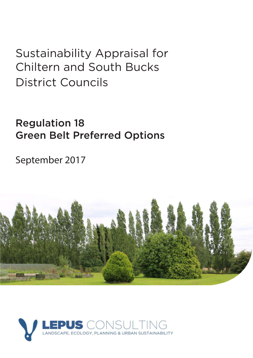 Sustainability Appraisal for Chiltern and South Bucks District Councils