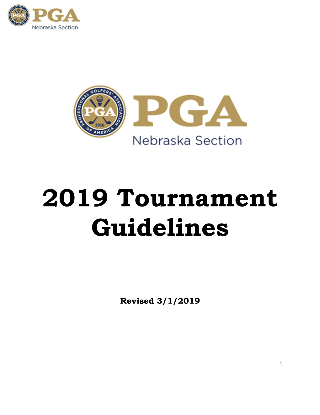 2019 Tournament Guidelines