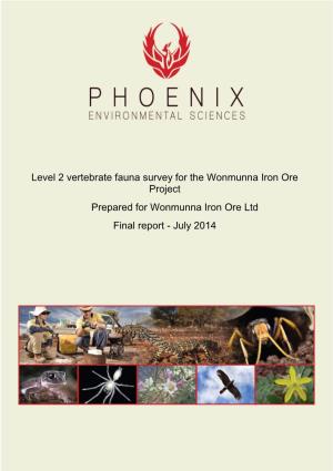 1049 Wonmunna Verebrate Fauna Report 2014 Update