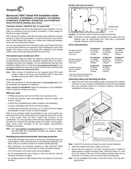 Barracuda 7200.7 Serial ATA Installation Guide