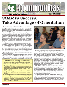 SOAR to Success: Take Advantage of Orientation