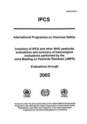 Ipcs Pesticide Activities