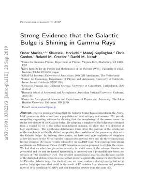 Strong Evidence That the Galactic Bulge Is Shining in Gamma Rays