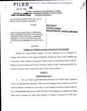 Filedcase: 1:06-Cv-03077 Document #: 1 Filed: 06/05/06 Page 1 of 124 Pageid #:1 JUN 0 5 2006 Ln the Ljnlted STATES DISTRICT COURT MICHAEL W