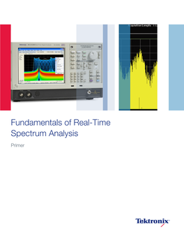 Fundamentals of Real-Time Spectrum Analysis