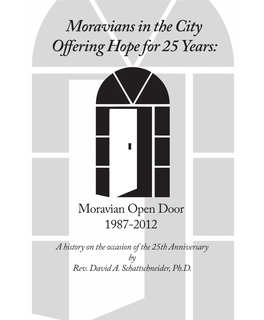 Moravians in the City Offering Hope for 25 Years