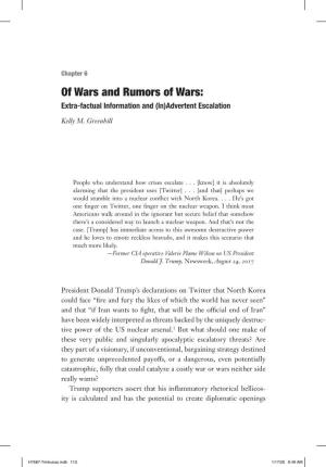 Chapter 6: of Wars and Rumors of Wars: Extra-Factual Information