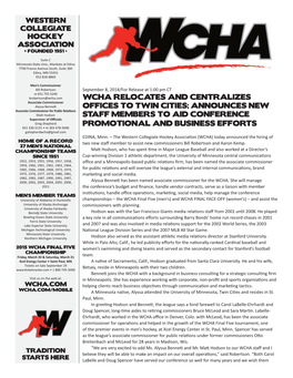 Wcha Relocates and Centralizes Offices to Twin