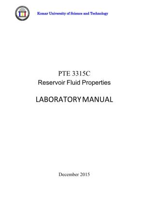 Reservoir Fluid Properties