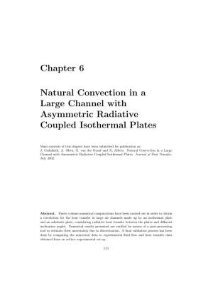 Chapter 6 Natural Convection in a Large Channel with Asymmetric