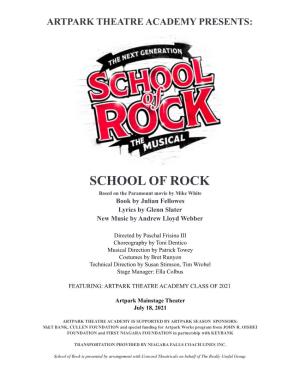 School of Rock Program