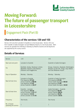 The Future of Passenger Transport in Leicestershire Engagement Pack (Part B)