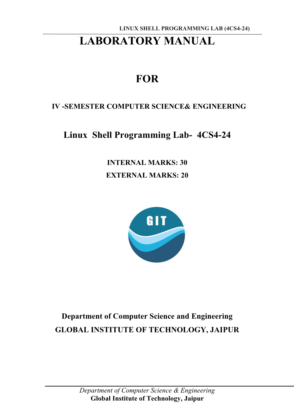 Laboratory Manual