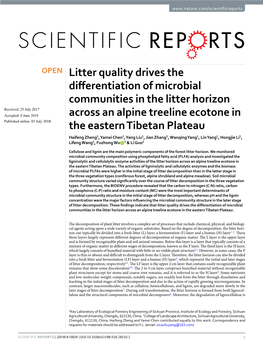Litter Quality Drives the Differentiation of Microbial Communities In