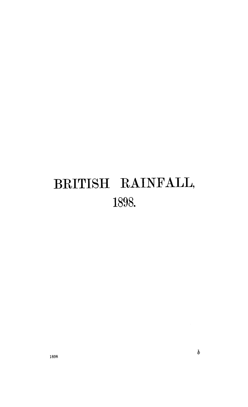 British Rainfall, 1898