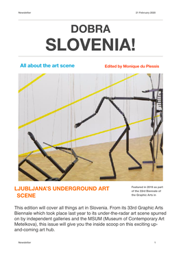 Dobra Slovenia! Newsletter: 21 February 2020