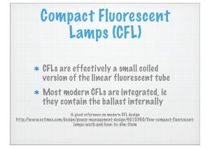 Compact Fluorescent Lamps (CFL)