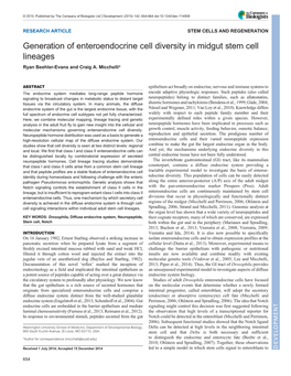 Generation of Enteroendocrine Cell Diversity in Midgut Stem Cell Lineages Ryan Beehler-Evans and Craig A