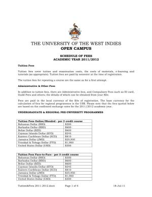 UWI Open Campus Accounts