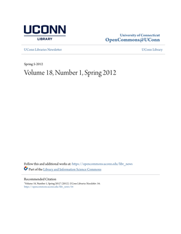 Volume 18, Number 1, Spring 2012