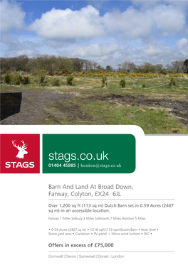 Stags.Co.Uk 01404 45885 | Honiton@Stags.Co.Uk