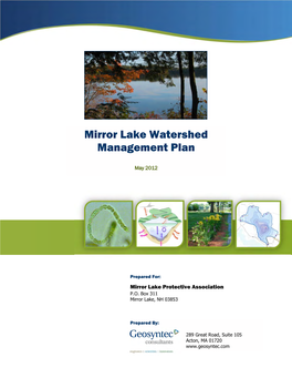 Mirror Lake Watershed Management Plan