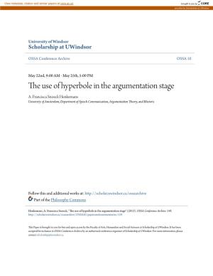The Use of Hyperbole in the Argumentation Stage" (2013)