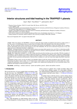 Interior Structures and Tidal Heating in the TRAPPIST-1 Planets Amy C