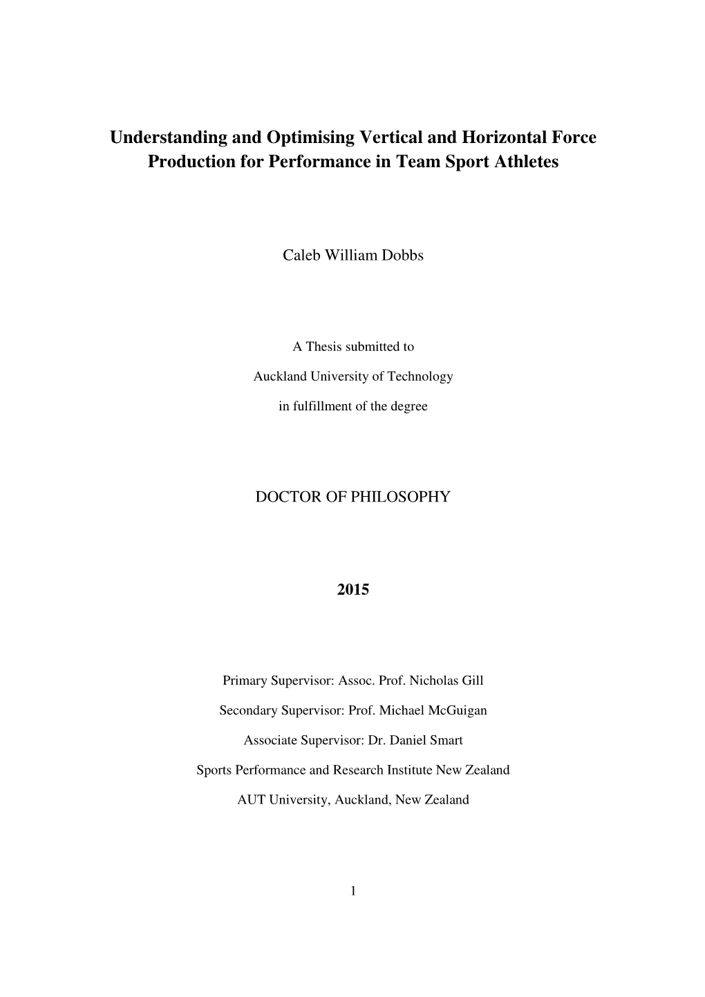 Understanding and Optimising Vertical and Horizontal Force Production for Performance in Team Sport Athletes