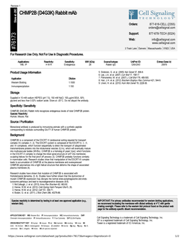 76173 CHMP2B (D4G3K) Rabbit Mab