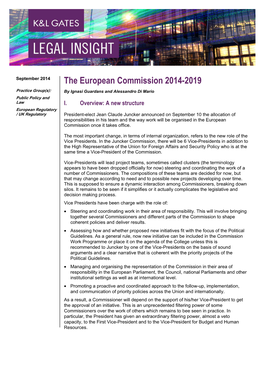 The European Commission 2014-2019