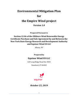 Empire Wind Project Version 1.0