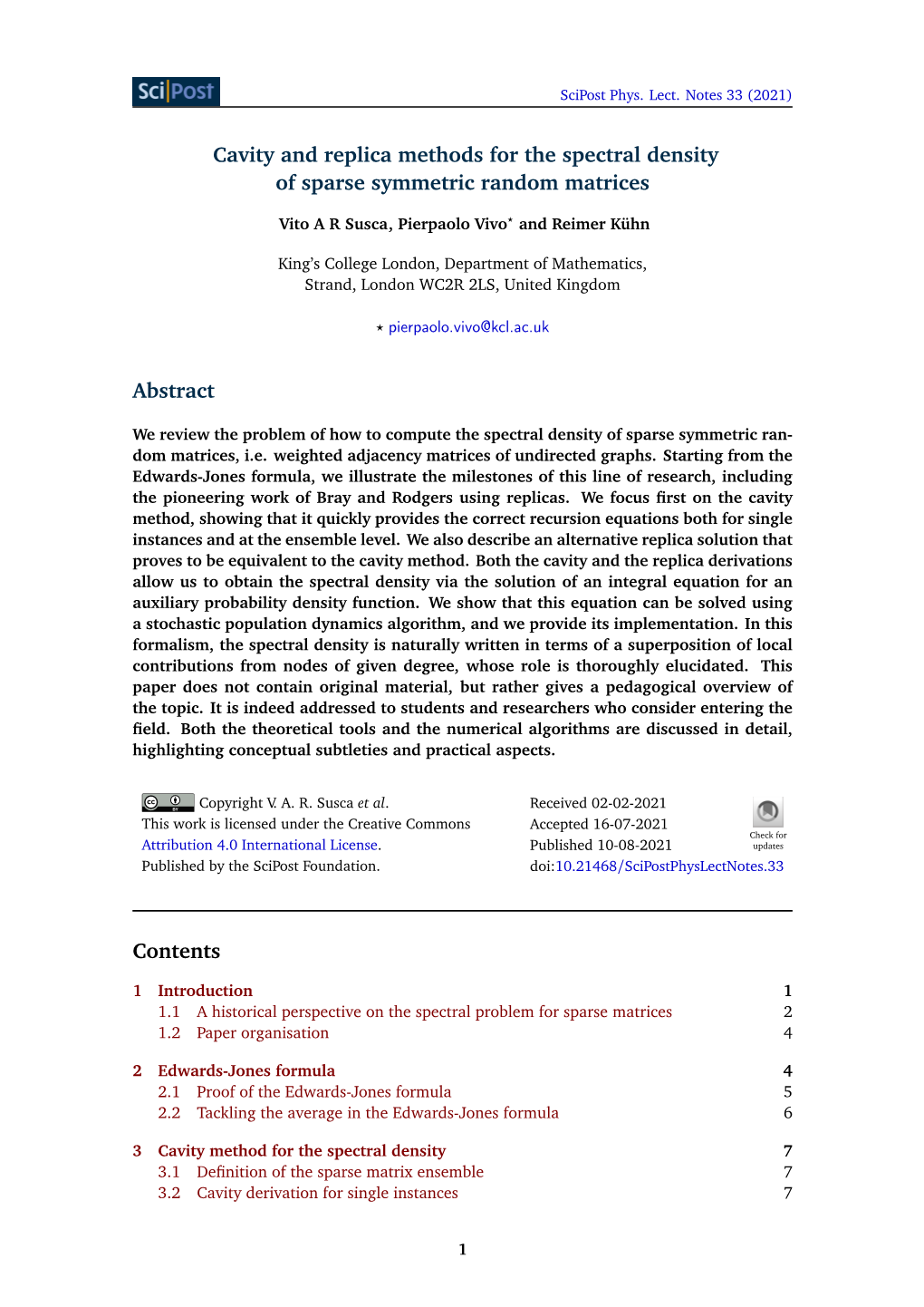 Cavity and Replica Methods for the Spectral Density of Sparse Symmetric Random Matrices