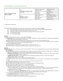 EDITED PEDIGREE for ELEGANT PURSUIT (GB)