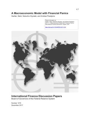 A Macroeconomic Model with Financial Panics Gertler, Mark, Nobuhiro Kiyotaki, and Andrea Prestipino